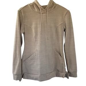 Avalanche hiking beige pink hooded sweatshirt pockets women's size small sweater